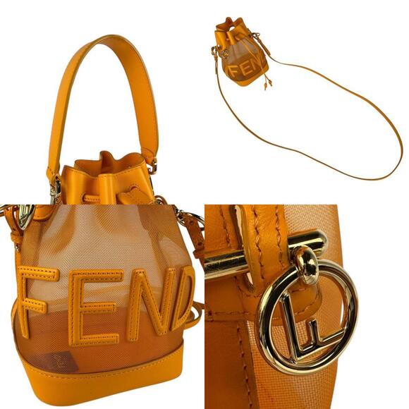 FENDI Orange Leather Shoulder Bag - Picture 4 of 5